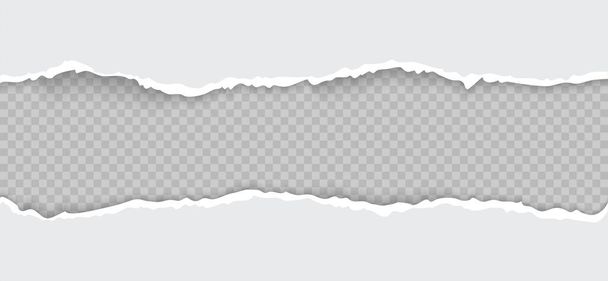 Roztržený papír s roztrženými okraji realistické vektorové ilustrace - Vektor, obrázek