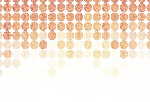 Patrón vectorial naranja claro con esferas. Ilustración abstracta brillante con gotas borrosas de lluvia. Patrón para sitios web hermosos. - Vector, Imagen