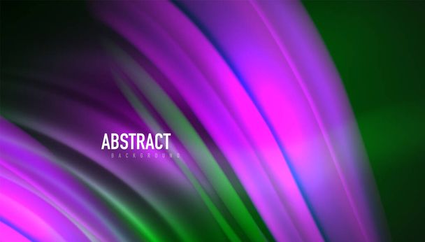 Fluid wave lines background. Trendy abstract layout template for business or technology presentation, internet poster or web brochure cover, wallpaper - Vector, Imagen