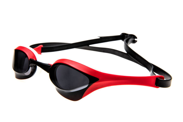  Gafas de natación - gafas para nadar aisladas sobre un fondo blanco. deporte, fitness, deportes acuáticos y concepto de objetos
. - Foto, Imagen