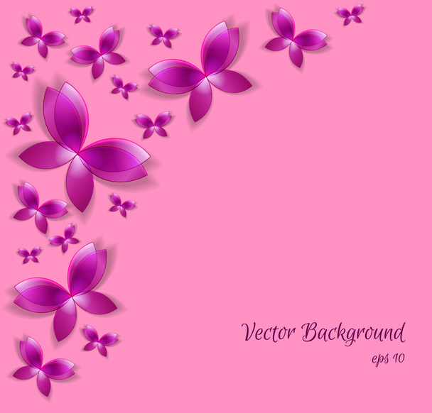 Fondo vectorial con mariposas - Vector, Imagen
