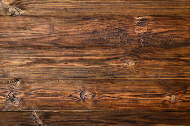 Struktura dřeva. Tmavě hnědá horizontální dřevěná prkna - Fotografie, Obrázek