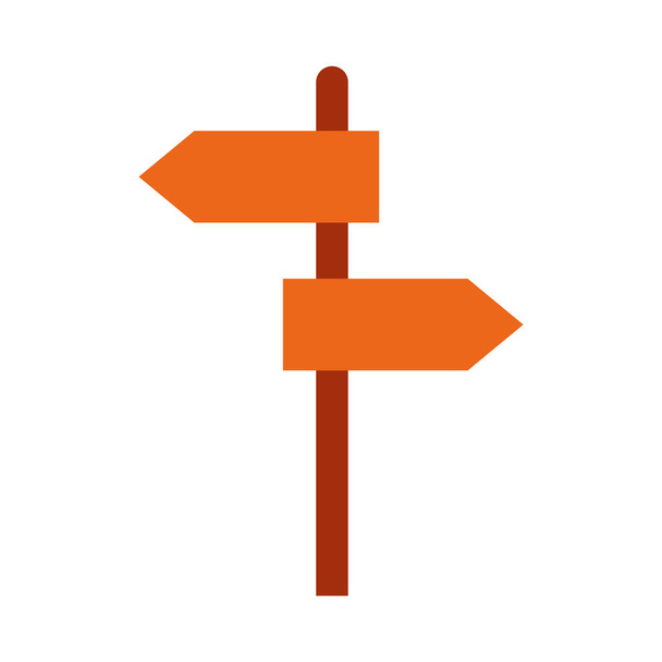sinal de estrada design vetor ícone de estilo plano - Vetor, Imagem
