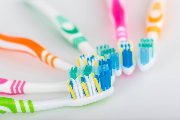 dental toothbrushes on white background.  - Фото, зображення
