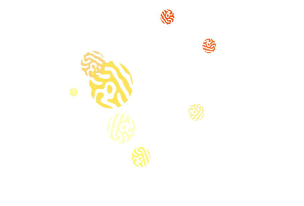 Vermelho claro, modelo de vetor amarelo com círculos. Projeto decorativo borrado em estilo abstrato com bolhas. Padrão para anúncio futurista, livretos. - Vetor, Imagem
