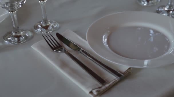 Beautifully served table in a restaurant. - Footage, Video