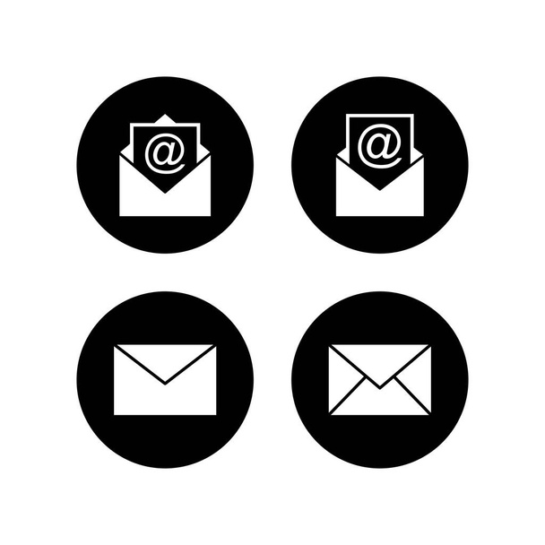 Mail icons set. E-mail icon. Envelope illustration. Messag - Vector, Image