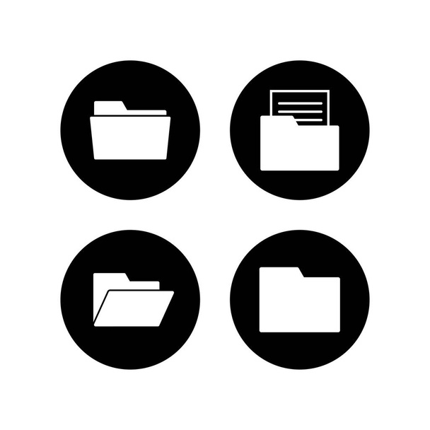 Folder Icons set. Folder and documents Icon. icon archiv - Vector, Image