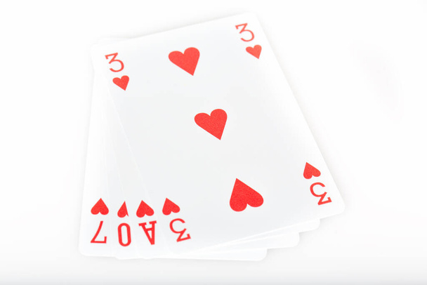 beyaz arkaplan ile kart oynamak - Fotoğraf, Görsel