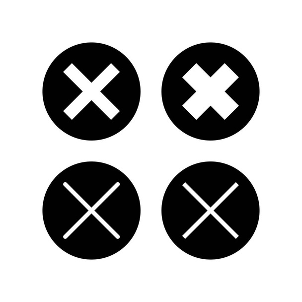 Close icons set. Delete icon. remove, cancel, exit symbo - Vector, Image