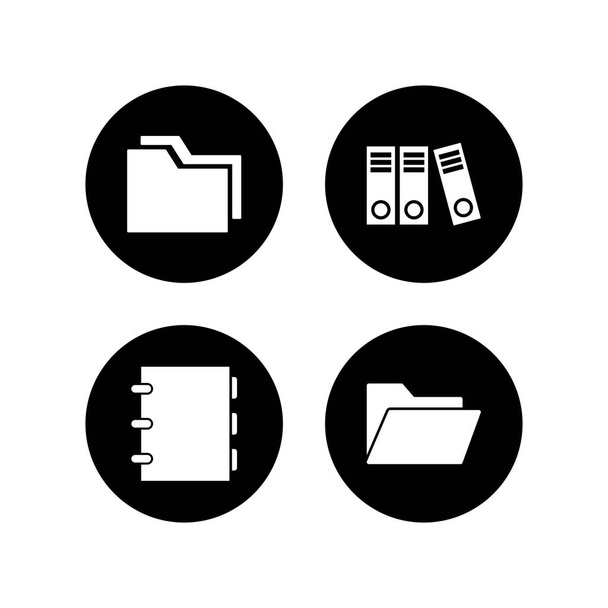 Набор значков архивных папок. вектор связующего ico
 - Вектор,изображение