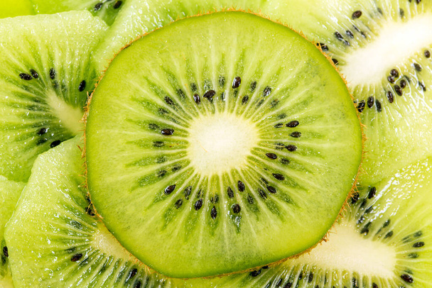kiwi fruits  slices, close up - Φωτογραφία, εικόνα