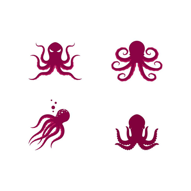 Modèle vectoriel d'ilustration de logo poulpe - Vecteur, image