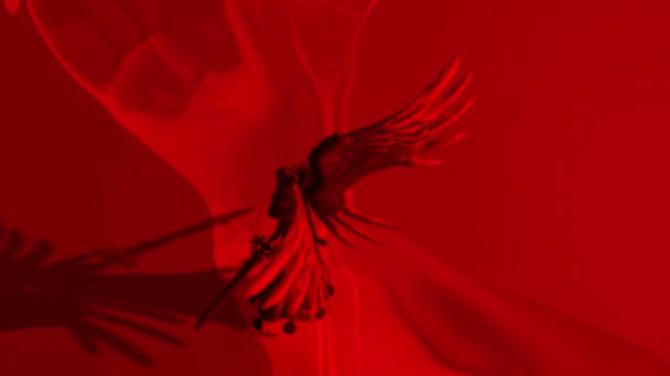 animace Anděla smrti s meči v rukou  - Záběry, video