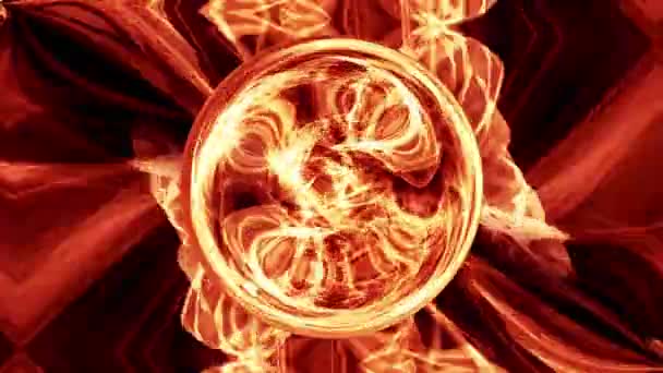 Astratto sfondo digitale Burning Magica palla di fuoco loop Fiamme di fuoco sfondo. 4K movimento sfondo. rendering 3d. - Filmati, video