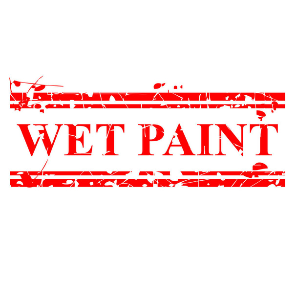 Vettore semplice, Timbro di gomma rosso graffio, Dolore bagnato, su sfondo bianco - Vettoriali, immagini