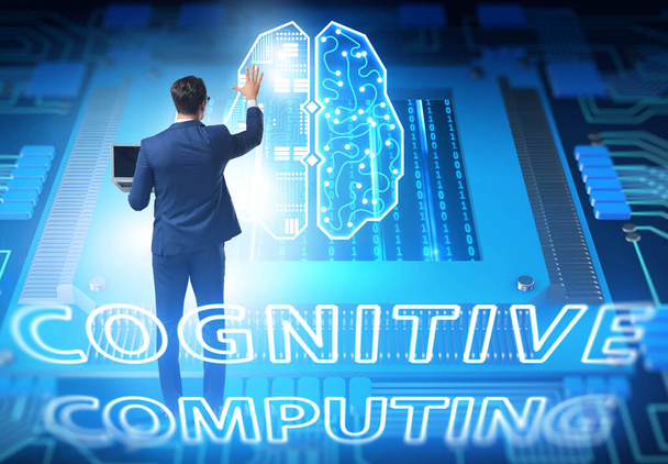 Kognitives Computing-Konzept als Zukunftstechnologie mit Businessma - Foto, Bild
