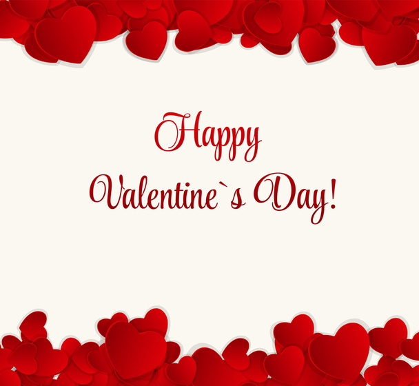 Happy Valentines Day Card with Heart. Vector Illustration - Вектор, зображення