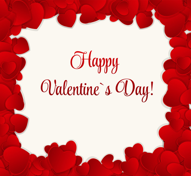Happy Valentines Day Card with Heart. Vector Illustration - Вектор, зображення