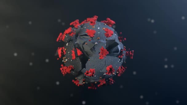 Η έκρηξη των βακτηρίων. COVID 19. Ιός του κερατοειδούς. 4K 3D animation - Πλάνα, βίντεο