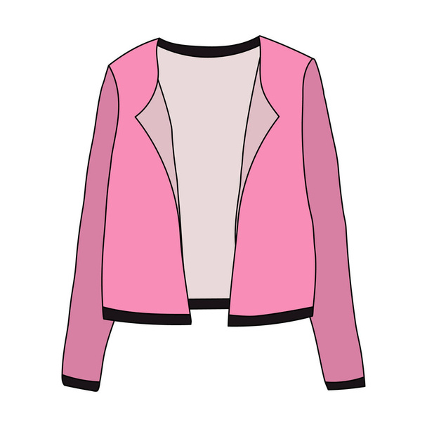 white background, fashionable outerwear jacket - Vector, afbeelding
