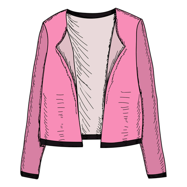 vector on a white background women's jacket - Vector, afbeelding
