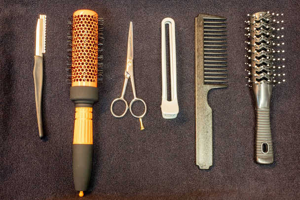Tool in hairdressing craft background - Photo, Image