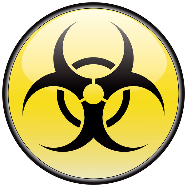 Biohazard vector round hazardous sign - Διάνυσμα, εικόνα
