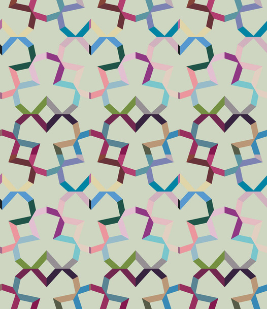 abstract kaleidoscope fabric seamless background, vector illustration  - Vector, imagen