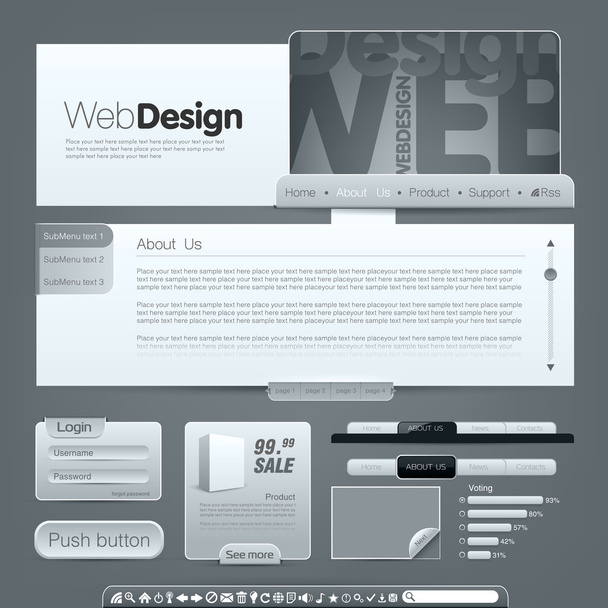 Web template - Vector, imagen