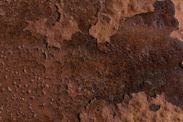 Rusty, bubbled iron metal texture for use as background - Fotoğraf, Görsel