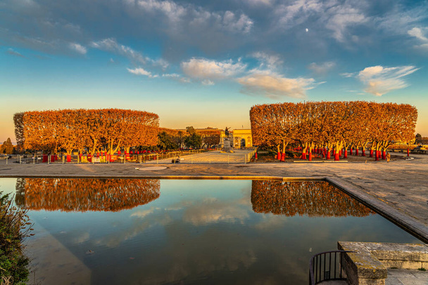 Porte du Peyrou, Arc de Triomphe in Montpellier, Frankrijk - Foto, afbeelding