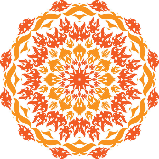 A mandala is a geometric configuration of symbols. - Διάνυσμα, εικόνα
