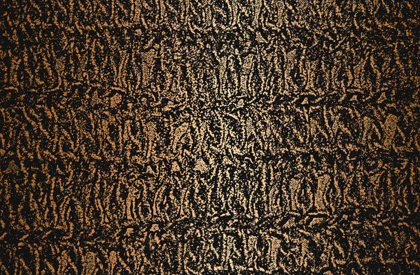 Trápící se překrývající textura ze zlaté tkaniny, ozdobný pletený svetr, pletenec, dres, svetr. grunge pozadí. abstraktní vektorová ilustrace půltónu - Vektor, obrázek