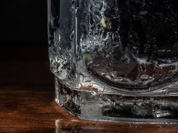 Cold water glass with droplets on it's body. - Fotó, kép