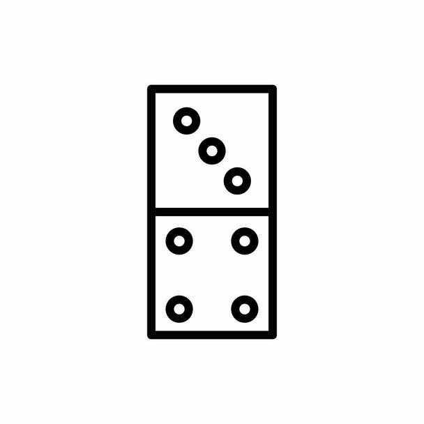 Outline domino icon.Domino vector illustration. Symbol for web and mobile - Vector, imagen