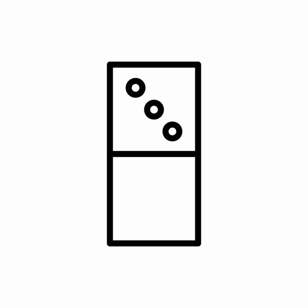 Icono del dominó del contorno. Ilustración del vector del dominó. Símbolo para web y móvil
 - Vector, Imagen