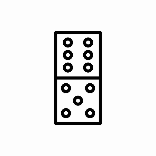 Overzicht domino icon.Domino vector illustratie. Symbool voor web en mobiel - Vector, afbeelding