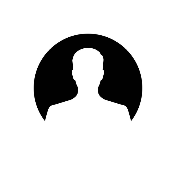 Standard-Foto-Profil-Symbol flacher Vektor isoliert auf weißem Hintergrund - Vektor, Bild
