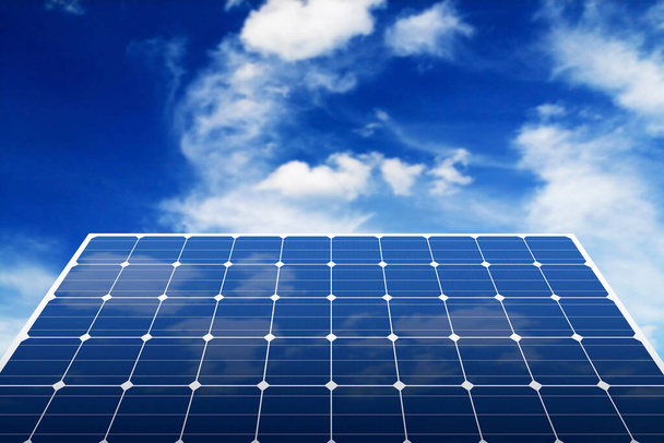 solar panels with blue sky - Photo, Image