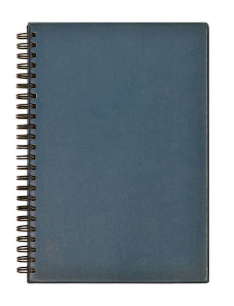 skórzany notatnik na białym tle - Zdjęcie, obraz