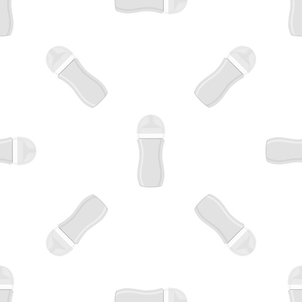 Ilustración sobre el tema kit de color leche de bebé en botella transparente con chupete de goma. Bebé biberón de leche que consiste en la recogida al recién nacido, buen chupete. chupete en biberón de leche que el equipo de cuidado del bebé. - Vector, imagen