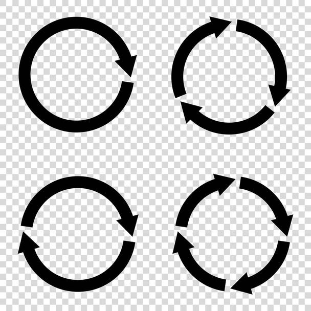 recyklovat ikonu šipky vektorové ilustrace bílé pozadí. symbol opětovného použití. ekologický životní cyklus. zelený kruhový set. bio znak. - Vektor, obrázek