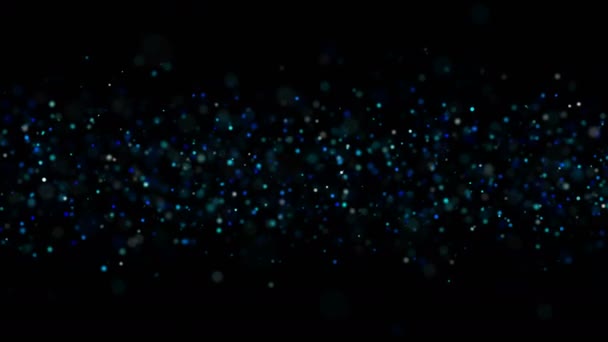 Abstracte stofdeeltjes achtergrond. Bokeh Particles Background.Flickering Particles, willekeurige beweging van deeltjes. - Video