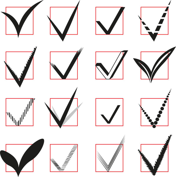 vector check-marks full set - Vector, Image