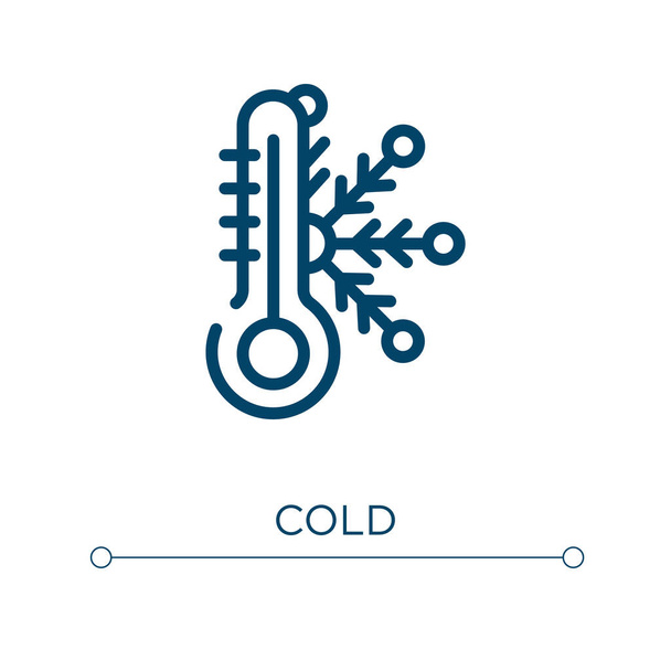 Cold icon. Linear vector illustration. Outline cold icon vector. Thin line symbol for use on web and mobile apps, logo, print media. - Vector, Image