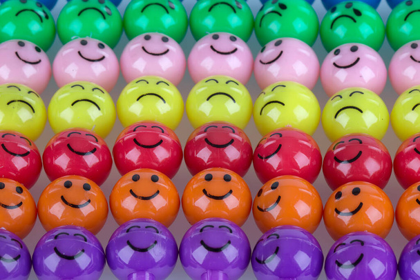 pens with funny faces, close-up view  - Foto, imagen