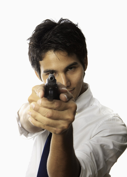 Man with pistol - Φωτογραφία, εικόνα
