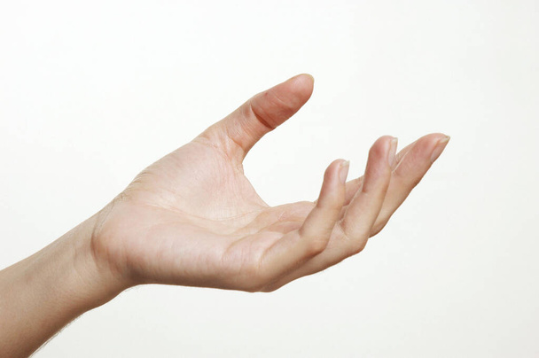 Kéz jel, fehér háttér - Fotó, kép