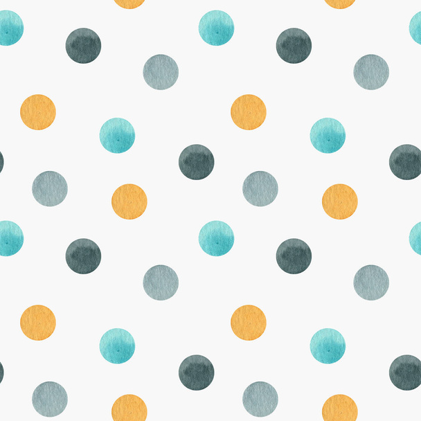 Polka dots Seamless pattern, dotted fabric texture colorful on white retro style background for kids blog, web design, scrapbooks, party or baby shower invitations and wedding cards. - Photo, Image